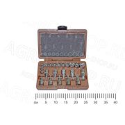 Набор головок 22 предм внешний и внутренний TORX «звезд» Ombra (953222)