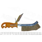 Щетка латунная 1 ряд с пластм ручкой STAYER (3508)