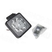 Фара LED АЕ27S-9LED-42РС квадратная, рассеян. свет (110х42х140), 27W, 9 диодов 12В/24В АвтоЭлектрика
