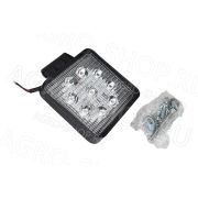 Фара LED АЕ27S-9LED-42НС квадратная, направл. свет (110х42х140), 27W, 9 диодов 12В/24В АвтоЭлектрика
