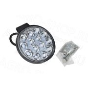Фара LED АЕ42R-14LED-28РС круглая, рассеян. свет (115х28х142), 42W, 14 диодов 12В/24В АвтоЭлектрика