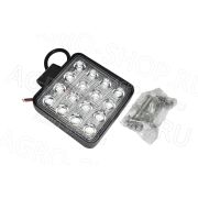 Фара LED АЕ48S-16LED-28РС квадратная, рассеян. свет (110х28х140), 48W, 16 диодов 12В/24В АвтоЭлектрика