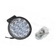 Фара LED АЕ42R-14LED-42РС круглая, рассеян. свет (115х42х142), 42W, 14 диодов 12В/24В АвтоЭлектрика