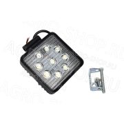 Фара LED АЕ27S-9LED-55РС квадратная, рассеян. свет (110х55х140), 27W, 9 диодов 12В/24В АвтоЭлектрика