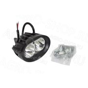 Фара LED АЕ20OV-2LED-НС овальная, направленный свет (96х71х80), 20W, 2 диода 12В/24В АвтоЭлектрика