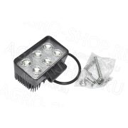 Фара LED АЕ18RT-6LED-НC прямоуг, направленный свет, 18W, 6 диодов 12В/24В АвтоЭлектрика