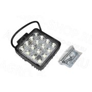 Фара LED АЕ48S-16LED-55РС квадратная, рассеян. свет (110х55х140), 48W, 16 диодов 12В/24В АвтоЭлектрика