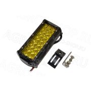 Фара LED CL-324Y прямоугольная желтая, (170х55х70), 72W, 24 диода 10В-30В