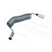 Кабель прицепа 7,5м витой с розетками