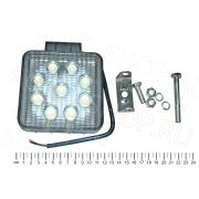Фара LED WSQ009F квадратная, (110х55х125), 27W, 9 диодов 12В/24В