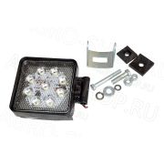 Фара LED ФР-230 квадратная, 27W, 9 диодов 12В/24В WASSA