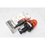 Маяк проблесковый МИ-08 LED оранжевый импульсный (6диод. 3реж.всп) 12В/24В Сакура