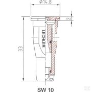 Форсунка для нагнетания воздуха ID3 120° 03, синяя, пластиковая, Lechler