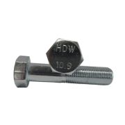 Болт М10x70 DIN 960, класс прочности 10.9, шаг 1.25, неполная резьба, оцинкованный, 100 шт.