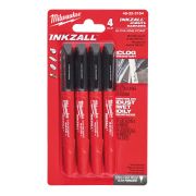 Набор маркеров ультратонких черных INKZALL™ 4 шт. для стройплощадки