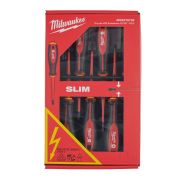 Набор отверток диэлектрических VDE, трехгранная рукоятка, SL 2.5/SL 3/SL 4/PZ1/PZ2/PH2/тестер, 7 шт.