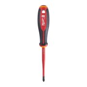 Отвертка диэлектрическая VDE PH/SL2 x100 трехгранная рукоятка