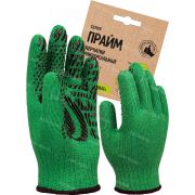 Перчатки х/б с ПВХ ПРАЙМ СПЕЦ-SB®, 76 гр, зелёный,картонный ярлык