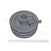 Шкив РСМ-10Б.14.62.180 (РСМ-10Б.14.56.102) ротора измельчителя в сборе (2 ручья, чугун) Акрос, Вектор, Дон-1500Б