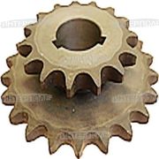 Звездочка (z=15/22, t=19,05) двойная нижняя привода вала наклонной камеры John Deere (CTS, CTS II, 9400, 9410, 9500, 9501, 9510, 9600)