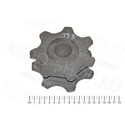 Звездочка КТУ 00.125 продольного транспортера ведомая (якорная цепь) d=35 мм КТУ-10