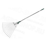 Грабли R743 веерные с черенком, регулируемые длина 1240мм (4231-53/743) RACO