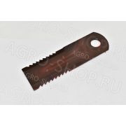 Нож 51582.10 соломоизмельчителя, зубчатый (173х50х4, d=20,1мм.)