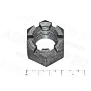 Гайка 22 шестигранная корончатая под шплинт стандартный Шаг 2,5 ГОСТ 5918-73 кл.пр. 6,0 РФ