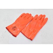 Перчатки НОРДИК (WG-786/TP-07), джерси, ППУ, ПВХ сплошной, крага, 300мм, оранжевый (6) р.11 Пер 607
